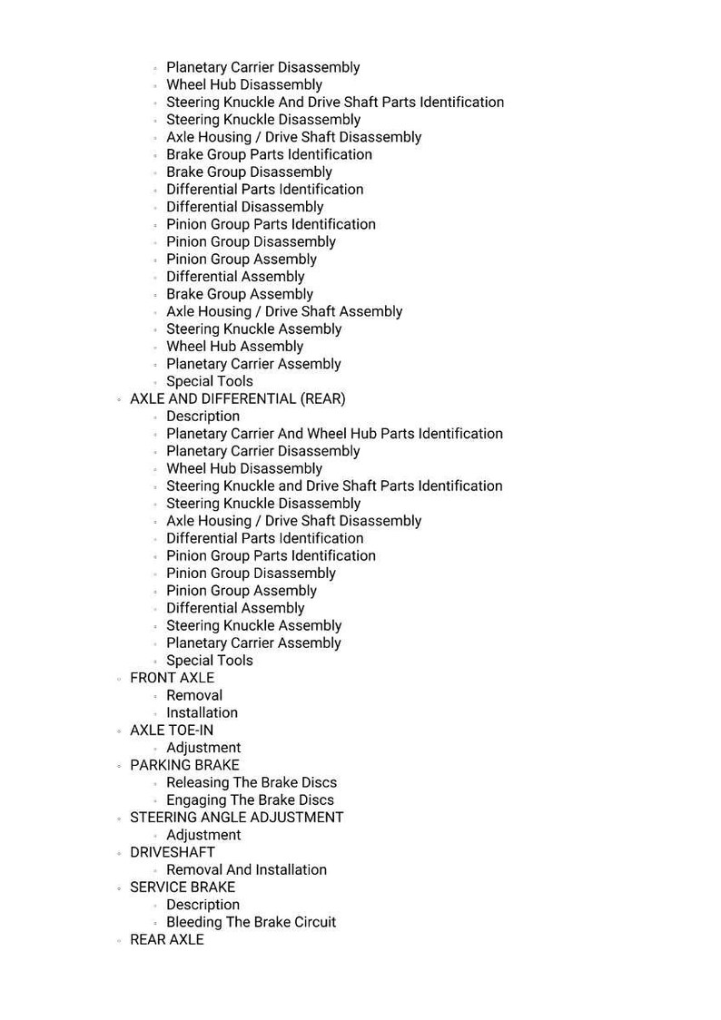 Massey ferguson Mf9205 Telescopic handler Service Manual PDF | Workshop Repair | Instant Download image 7