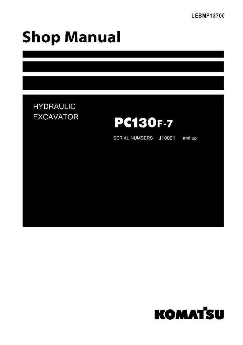 K&ouml;nnte beinhalten: Werkstatthandbuch f&uuml;r einen Hydraulikbagger, Modell PC130F-7. Das Cover ist schwarz mit wei&szlig;em Text, einschlie&szlig;lich des Komatsu-Logos. Seriennummern J10001 und h&ouml;her sind enthalten.
