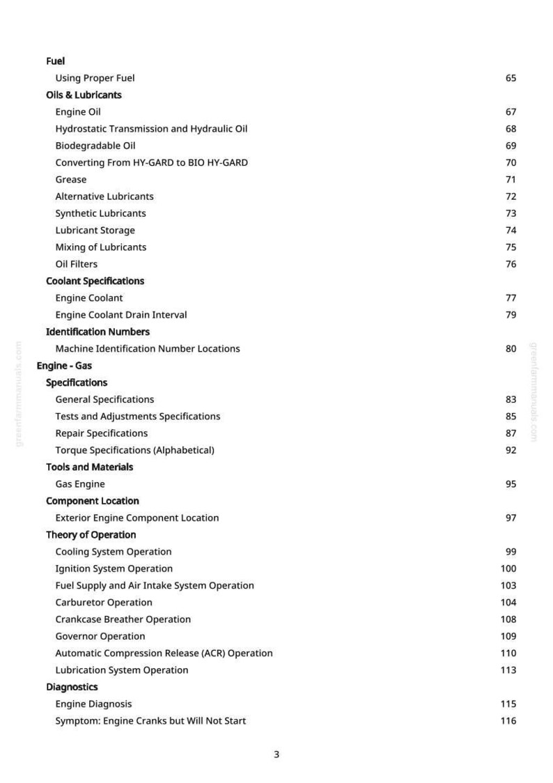 Teknisk manual för John Deere 2500E, 2500B Hybrid åkgräsklippare i PDF-format | Direkt nedladdning bild 4