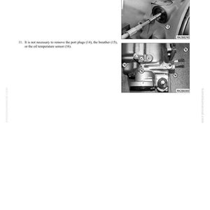 Puede incluir: Diagrama t&eacute;cnico de un manual que muestra los procedimientos de desmontaje y montaje de una transmisi&oacute;n. La imagen incluye vistas de cerca de los componentes con etiquetas e instrucciones. El texto incluye "DESMONTAJE Y MONTAJE" y "PROCEDIMIENTOS DE REVISI&Oacute;N DE LA TRANSMISI&Oacute;N".