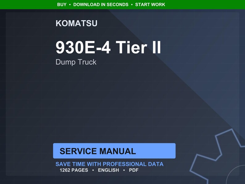 Komatsu 930E-4 Tier II dumper servicehandbok reparation verkstad PDF nedladdning bild 1