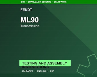 Fendt Ml90 Getriebetest Anleitung PDF | Service-Anleitung | Sofort Download