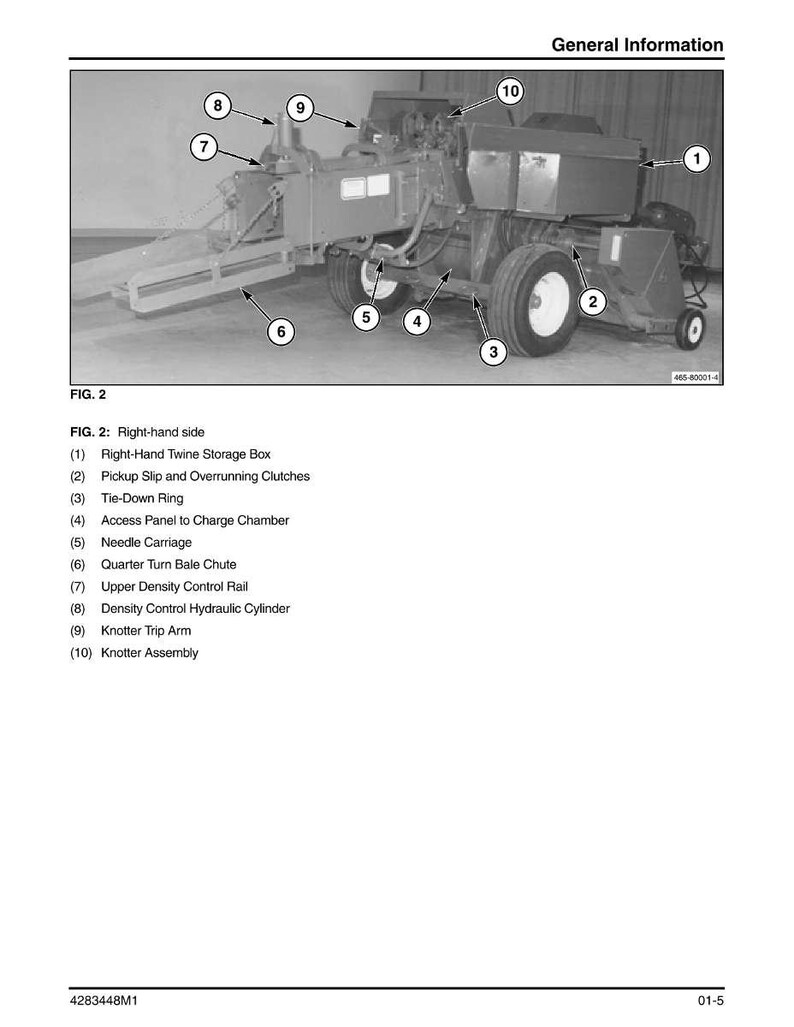 Massey ferguson 1841 Small square baler Service Manual PDF | Workshop Repair | Instant Download image 9