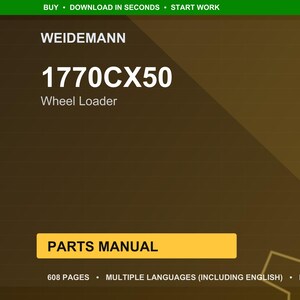Manuel de pièces détachées pour chargeuse sur pneus Weidemann 1770Cx50 PDF | Catalogue illustré | Téléchargement instantané image 1