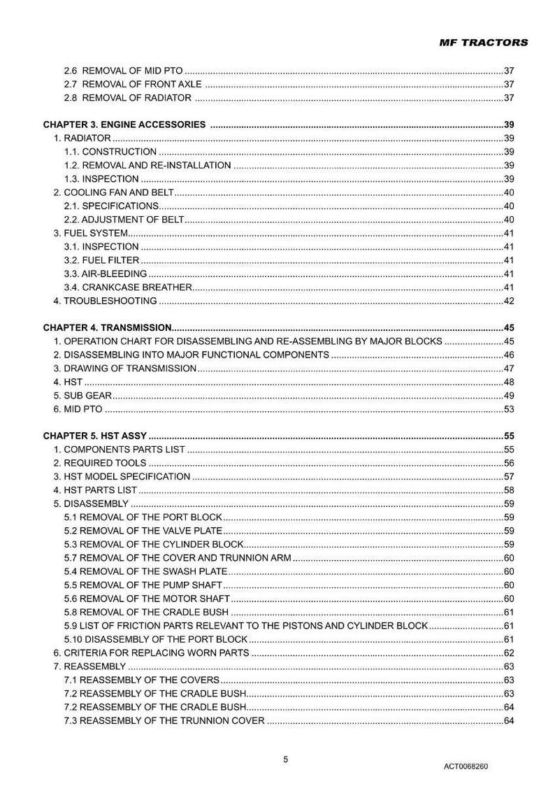 Massey ferguson 1735 1740 M Tractor Service Manual PDF | Workshop Repair | Instant Download image 5