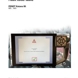 Fendt Katana 85 Harvester Fault Codes Manual PDF | Diagnostic Guide | Instant Download image 2