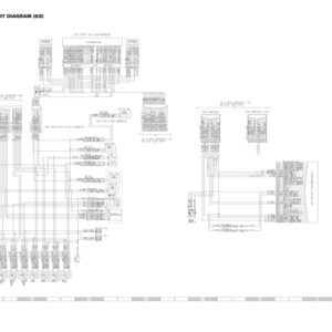 K&ouml;nnte beinhalten: Ein elektrischer Schaltplan (5/8) mit Text oben. Das Diagramm ist ein komplexes Netzwerk aus Linien, K&auml;stchen und Symbolen, alles in Schwarzwei&szlig;. Der untere Teil des Diagramms hat eine Skala und die Zahlen 90-35 (1/8).