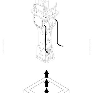 May include: Technical diagram of a Komatsu machine component. The image is a black and white illustration of a mechanical part with arrows indicating assembly. The Komatsu logo is at the top left, with model number JMHB370V-1.
