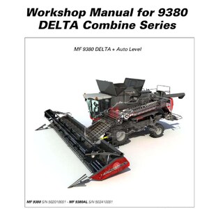 Manuel d'entretien de la moissonneuse-batteuse Massey ferguson 9380 9380Al delta automatique PDF | Atelier de réparation | Téléchargement instantané image 2