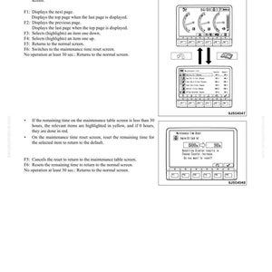 May include: A page from a technical manual titled "Structure, Function and Maintenance Standard." It features diagrams of a monitor system, with text detailing maintenance functions and screen displays. The page also includes the text "PC200/220LL-8."
