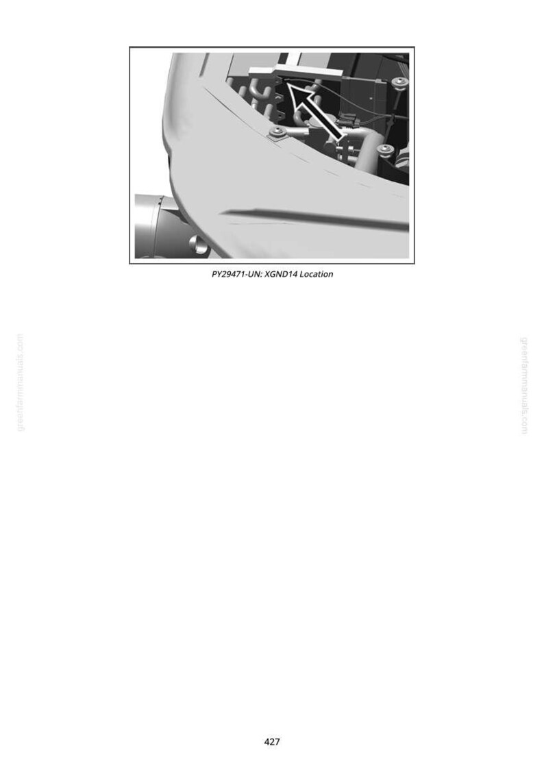 May include: A grayscale image of a vehicle's engine compartment, with an arrow pointing to a specific location. The text "PY29471-UN: XGND14 Location" is visible at the bottom of the image. The image is a technical illustration.