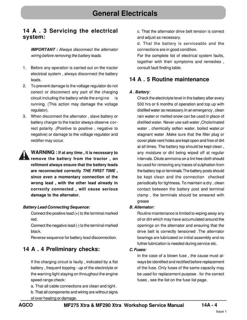 Massey ferguson 275 290 Tractor Service Manual PDF | Workshop Repair | Instant Download image 11
