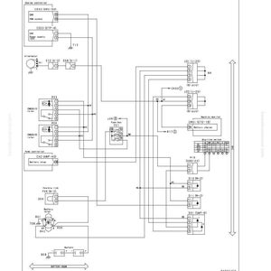 May include: A detailed circuit diagram related to the engine controller power supply, featuring various electrical components and wiring. The diagram includes text labels, symbols, and lines, with the text "SEN06134-01" at the top.