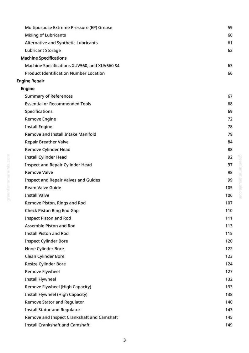 John Deere Xuv 560E S4, Xuv 560E Utility Vehicle Technical Manual Pdf | Instant Download image 4