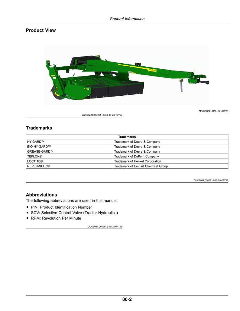 May include: A product view image of a green and black agricultural machine with a long, articulated arm. The image includes text such as "HY-GARD", "BIO-HY-GARD", and "TEFLON". The machine is likely used for agricultural purposes.