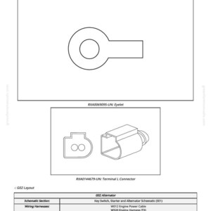May include: Diagram of a G02 Alternator, including an eyelet and terminal L connector. The image also contains a table with wiring harness information, circuit numbers, wire colors, and circuit functions.