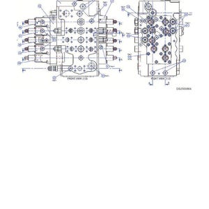 May include: Technical diagram of a mechanical component, labeled "Section View" and "Figure 20." The diagram shows front and right views, with detailed internal structures and labels. The text "DS2500864" is visible. The diagram is part of a document titled "Safety, Specification and Systems Operation."