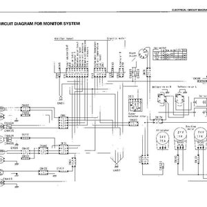 May include: A detailed electrical circuit diagram for a monitor system, rendered in black and white. The diagram includes various components, labeled with text, and interconnected by lines. The title "ELECTRICAL CIRCUIT DIAGRAM FOR MONITOR SYSTEM" is at the top.