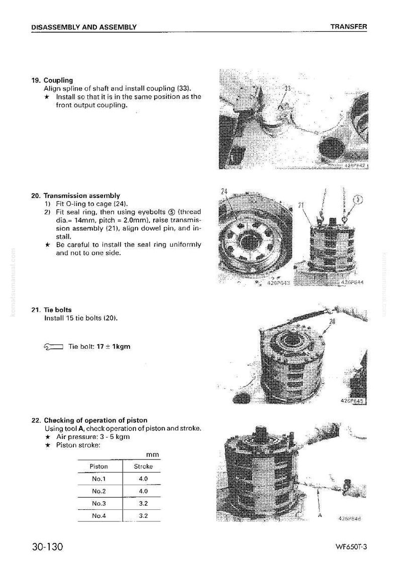 K&ouml;nnte beinhalten: Eine technische Zeichnung mit Text, der die Demontage und Montage einer mechanischen Komponente detailliert. Das Bild enth&auml;lt Nahaufnahmen von Teilen, Diagrammen und Messungen in Millimetern sowie den Text "DISASSEMBLY AND ASSEMBLY".