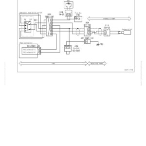 May include: Electrical diagram related to TVC solenoid. The diagram includes components like a fuse box, hydraulic pump, and various switches and connectors. Text includes "40 Troubleshooting" and "SEN01642-00".