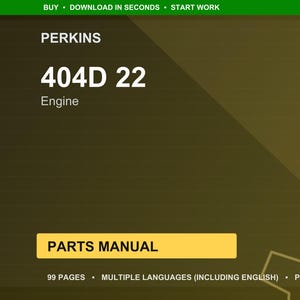 Perkins 404D 22 Engine Parts Manual PDF | Illustrated Catalog | Instant Download image 1