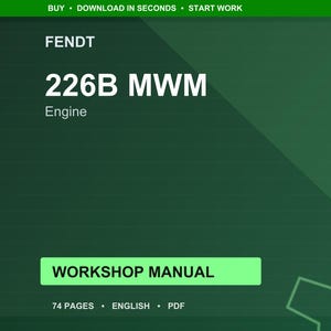 Fendt 226B mwm Engine Workshop Manual PDF | Service Repair | Instant Download image 1