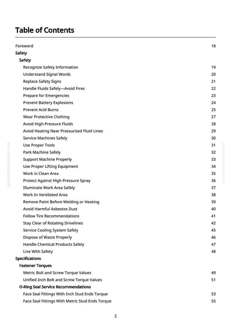 Manual técnico em PDF dos veículos utilitários John Deere Gator TS, TH 6X4 a gasolina, TH 6X4 e SAV a diesel | Download imediato imagem 3
