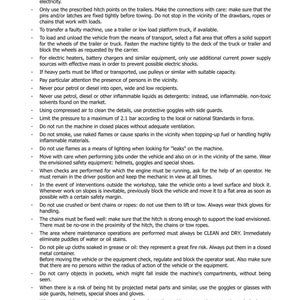 May include: A page from a manual, titled "SECTION 1001", with safety instructions. The text includes warnings about vehicle maintenance, fuel handling, and welding, emphasizing the use of protective gear like goggles and helmets. Edition 02-2012.