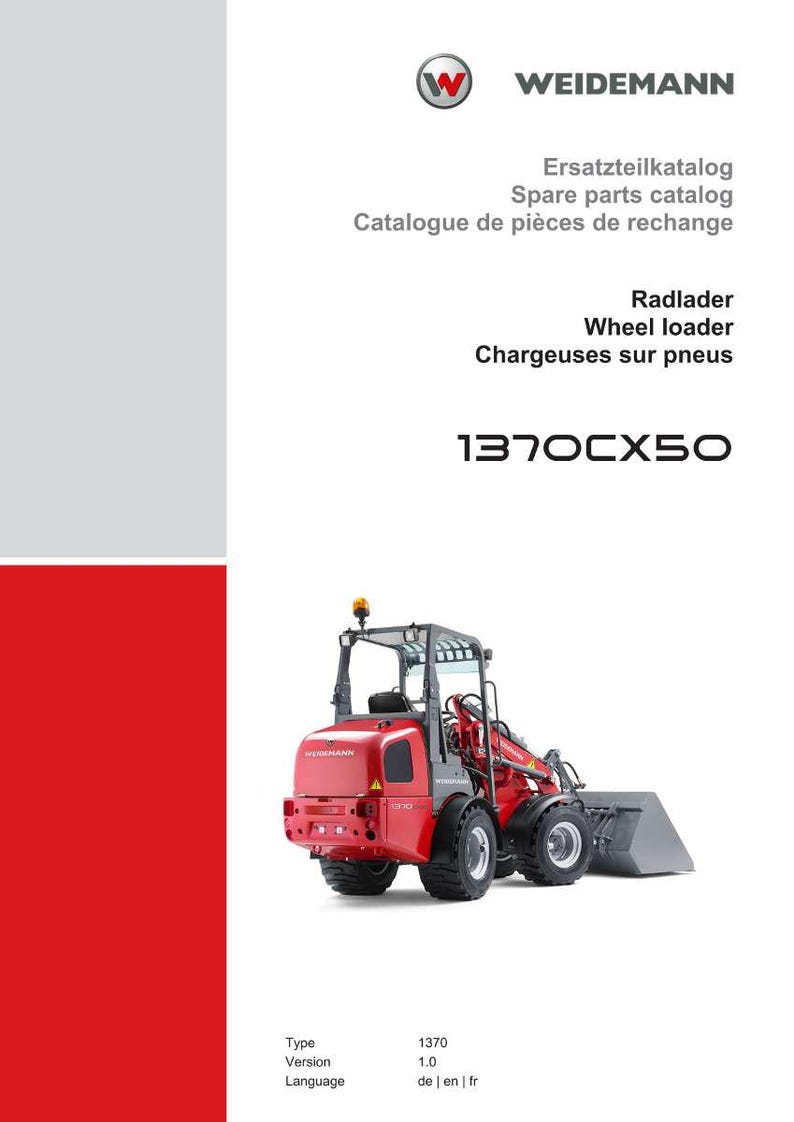 Weidemann 1370Cx50 Wheel loader Parts Manual PDF | Illustrated Catalog | Instant Download image 2