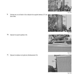 May include: Diagram of a mechanical procedure with the title "M&Eacute;THODE D'INTERVENTION". The image shows a series of steps with accompanying illustrations, including removing screws, supports, and a radiator.