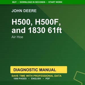 John Deere H560f, H550f, H540f, 1830, H550, H561, H541, 1835 Lufthackans Diagnostikmanual Pdf | Direkt Nedladdning bild 1