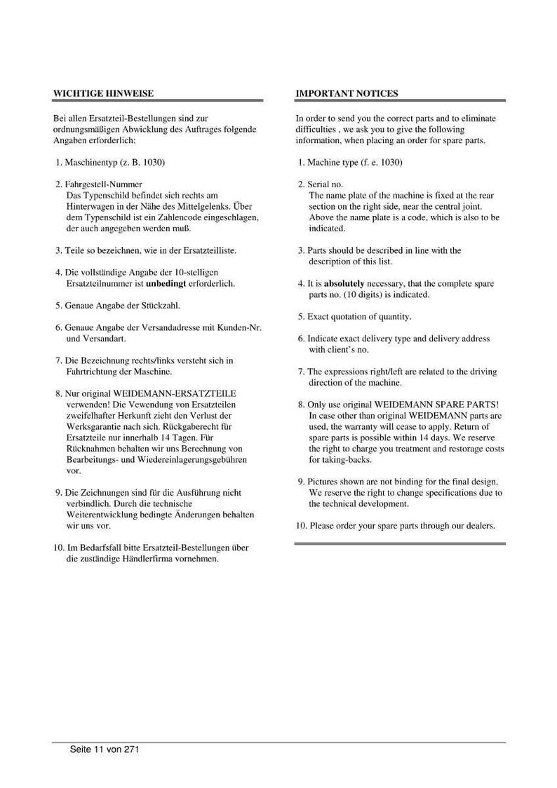 Manual de piezas de la Weidemann 1055 D p Hoftrac en PDF / Catálogo ilustrado / Descarga instantánea imagen 11