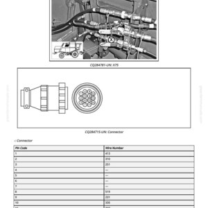 May include: Diagram of an X72 header connector, with detailed illustrations and a table listing pin codes and wire numbers. Includes a close-up of the connector and related components. The image also includes the text "CQ284781-UN: X75" and "CQ284715-UN: Connector".