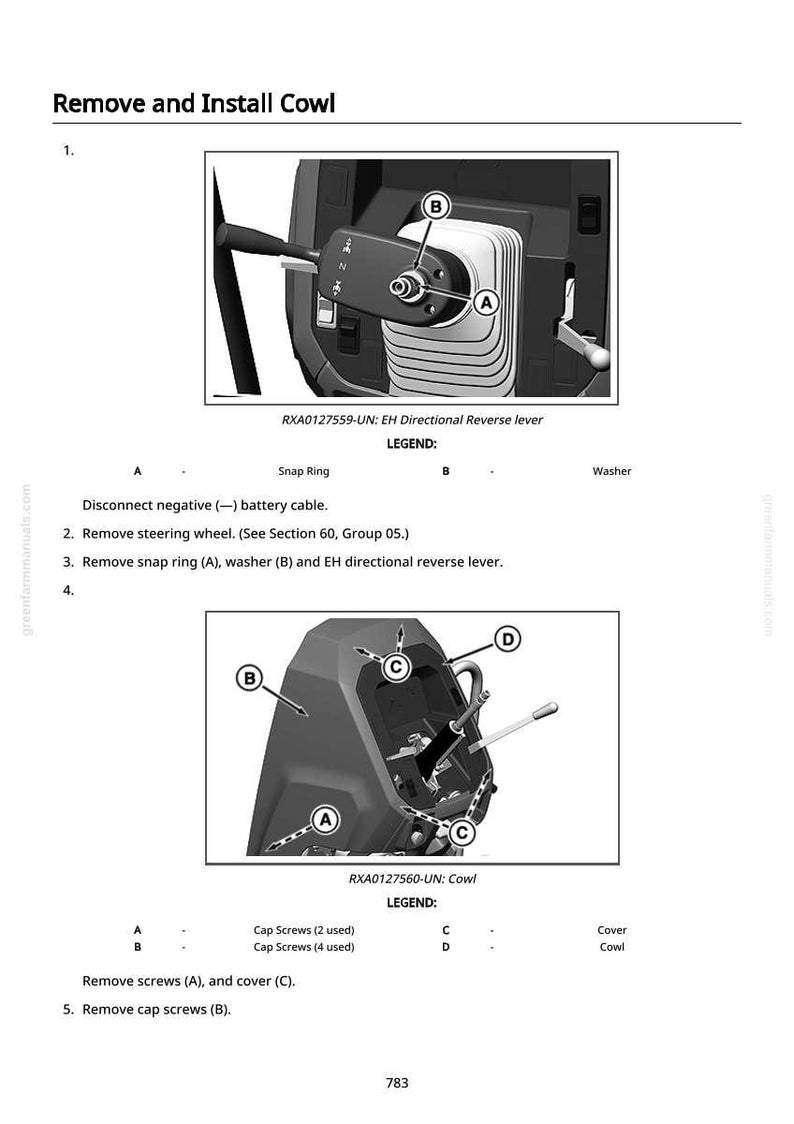 K&ouml;nnte beinhalten: Technische Zeichnung zur Demontage und Montage einer Verkleidung, mit beschrifteten Komponenten und Anweisungen. Enth&auml;lt Nahaufnahmen von Teilen, gekennzeichnet mit A, B, C und D, sowie Text. Eine detaillierte technische Illustration.