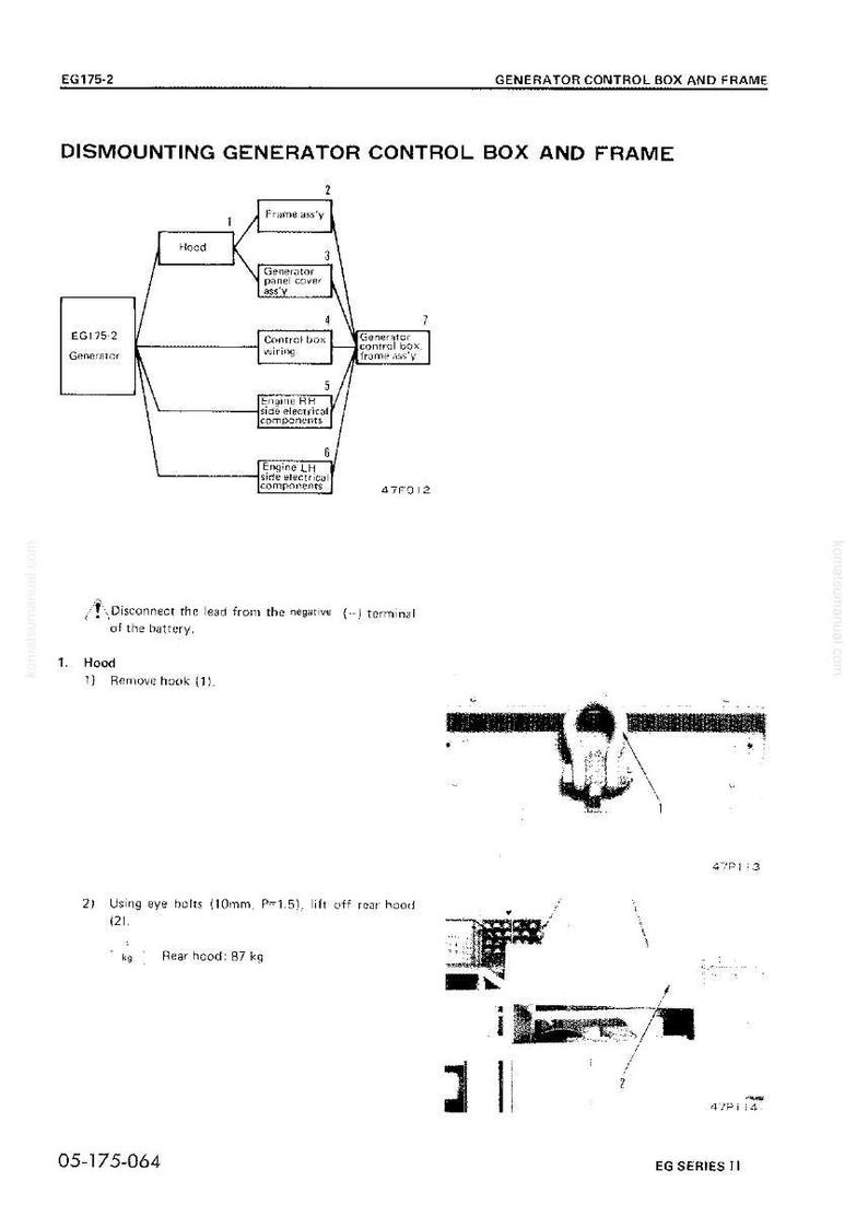 Komatsu EG-serie II motor servicehandbok reparation verkstad PDF bild 7