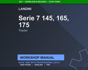 Landini Serie 7 145-165-175 V-Shift Tractor Workshop Manual PDF - T4F
