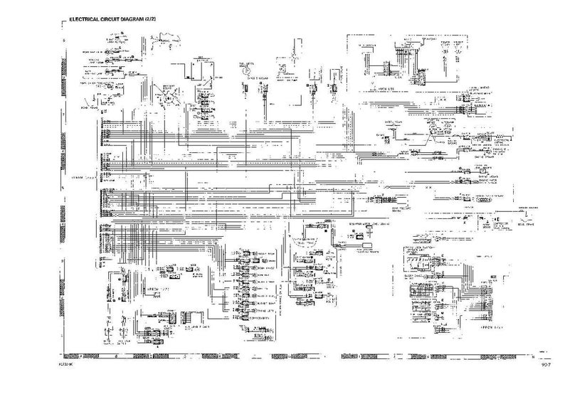 May include: A detailed black and white electrical circuit diagram, labeled "ELECTRICAL CIRCUIT DIAGRAM (G/7)". The diagram features numerous lines, symbols, and text annotations, representing the complex wiring of an electrical system.
