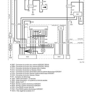 May include: A detailed electrical schematic diagram with black lines and symbols on a white background. The diagram includes text labels and a legend describing various connectors, relays, and power supply components. The title "SCHEMAS &Eacute;LECTRIQUES" is at the top.