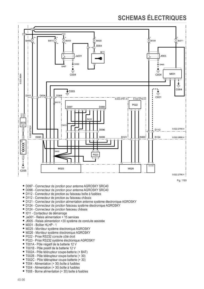 May include: A detailed electrical schematic diagram with black lines and symbols on a white background. The diagram includes text labels and a legend describing various connectors, relays, and power supply components. The title "SCHEMAS &Eacute;LECTRIQUES" is at the top.