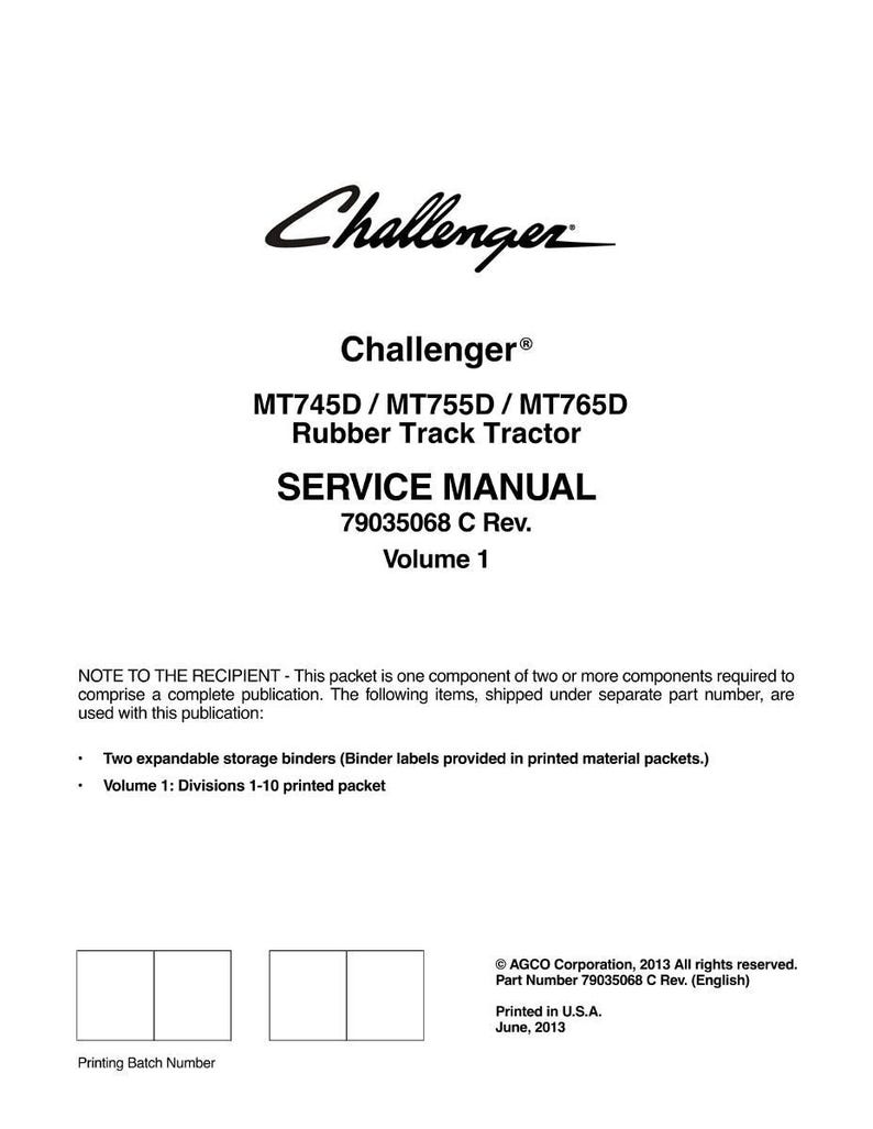 Challenger Mt700d Tractor Workshop Manual PDF | Service Repair | Instant Download image 2