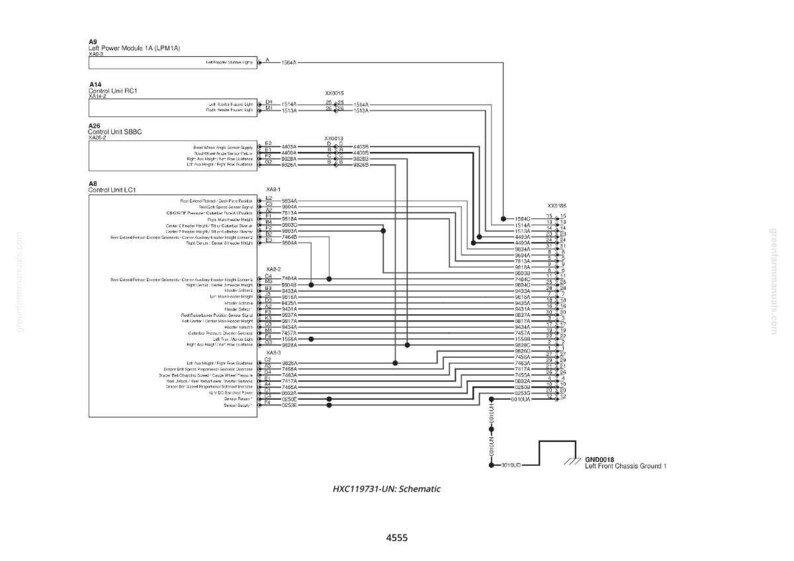 May include: A detailed schematic diagram with text labels and connecting lines. The diagram includes components like a power module, control unit, and various connectors. The text "HXC119731-UN: Schematic" is at the bottom.
