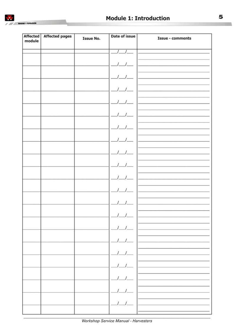 Massey Ferguson MF32 MF34 MF38 Skördetröska Servicehandbok PDF | Verkstadsreparation | Direktnedladdning bild 8