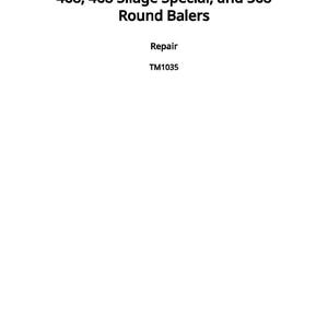 May include: White page with the text: "468, 468 Silage Special, and 568 Round Balers", "Repair", and "TM1035". The text "Published on 9 August 2017" is at the bottom of the page.