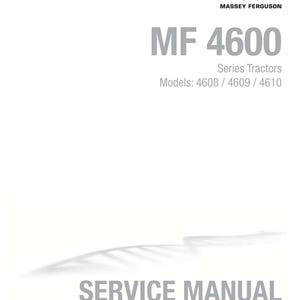 Massey ferguson 4600 Series 4608 4609 4610 Tractor Service Manual PDF | Workshop Repair | Instant Download image 2