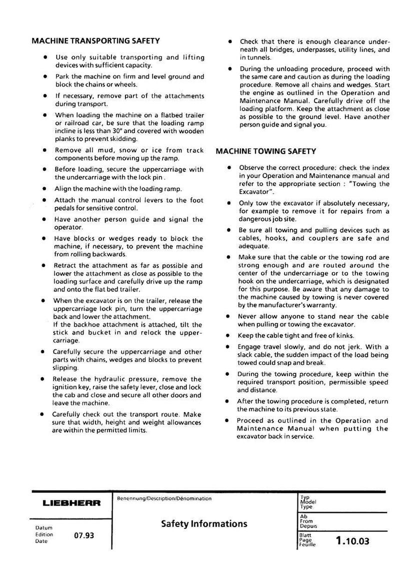 Liebherr R 900 - R942 Litronic hydraulisk grävmaskin Servicemanual PDF | Verkstadsreparation | Direktnedladdning bild 11