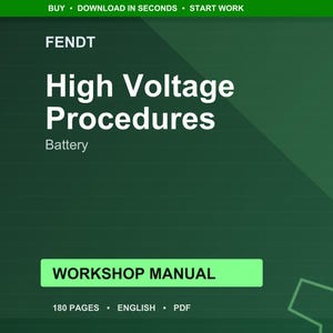 Fendt Hochspannungsverfahren Batterie Werkstatt-Handbuch PDF | Service Reparatur | Sofort Download Bild 1