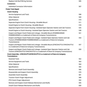 Pode incluir: Uma lista detalhada de pe&ccedil;as de greenfammanuals.com, com texto sobre repara&ccedil;&atilde;o da transmiss&atilde;o, caixa da embraiagem e conjunto da embraiagem. Inclui especifica&ccedil;&otilde;es, ferramentas e instru&ccedil;&otilde;es de repara&ccedil;&atilde;o.