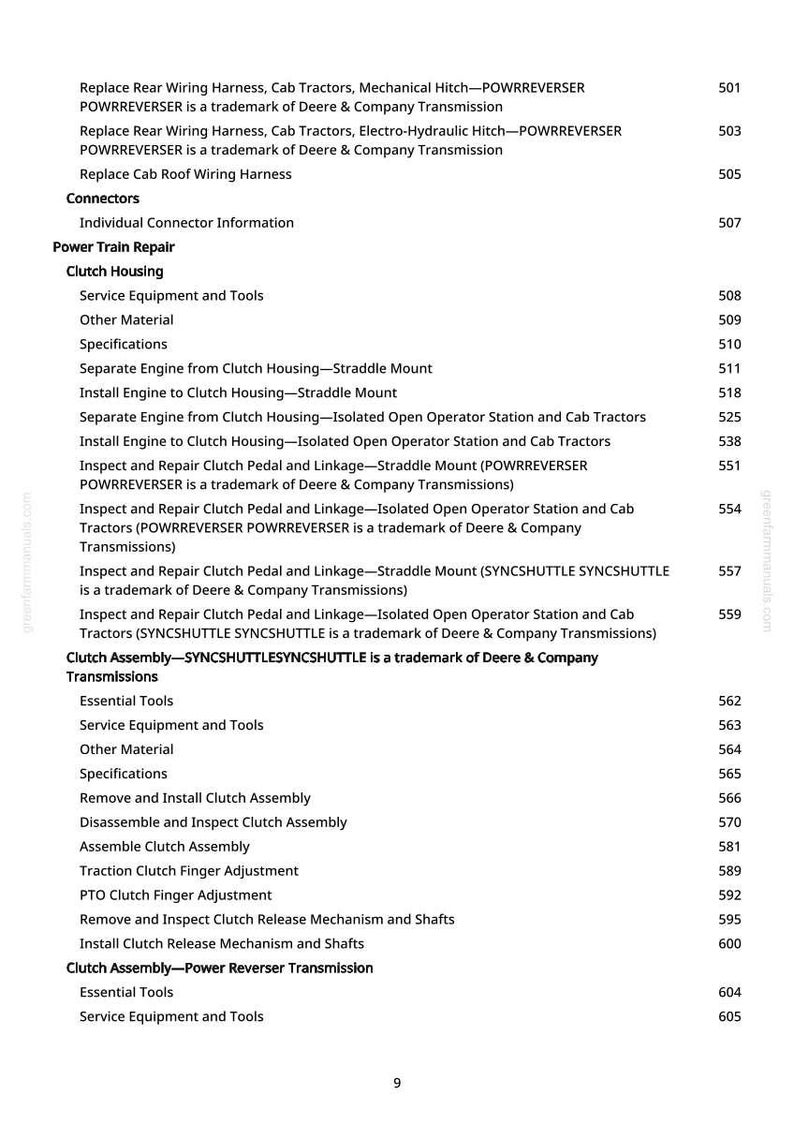 Pode incluir: Uma lista detalhada de pe&ccedil;as de greenfammanuals.com, com texto sobre repara&ccedil;&atilde;o da transmiss&atilde;o, caixa da embraiagem e conjunto da embraiagem. Inclui especifica&ccedil;&otilde;es, ferramentas e instru&ccedil;&otilde;es de repara&ccedil;&atilde;o.