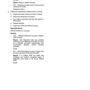 May include: A diagnostic codes document for transmission issues, titled "Diagnostic Codes SA 03 - Transmission." The document provides troubleshooting steps, expected results, and repair instructions for various fault conditions.