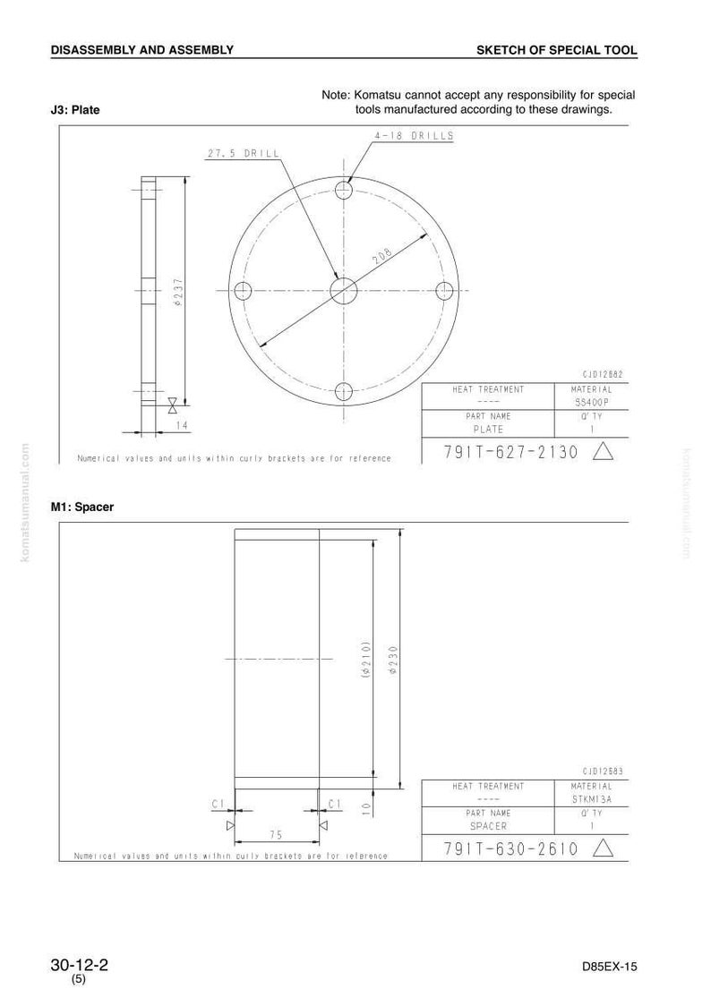 Pode incluir: Desenho t&eacute;cnico de uma placa e um espa&ccedil;ador. A placa &eacute; circular com cinco furos e dimens&otilde;es em mm. O espa&ccedil;ador &eacute; retangular com dimens&otilde;es em mm. Inclui n&uacute;meros de pe&ccedil;a e detalhes do material.